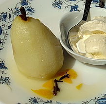 Poached Pear in Clove Syrup