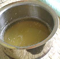 Water Drained from Boiled Chana Dal for Bhakshalu/Puran Poli