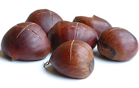 Chestnuts Prepped for Roasting