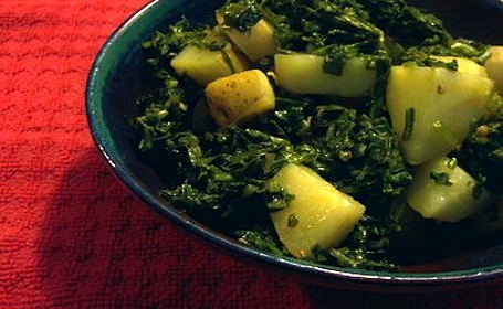 Aloo Palak ~ from Anita of A Mad Tea Party