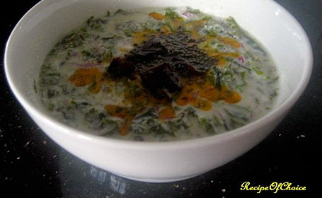 Spinach Raita ~ from Roopa of My Chow Chow Bhath