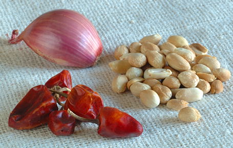  Shallot, Dried Red Chillies, Roasted Peanuts 