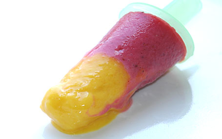 Mango-Strawberry Popsicle