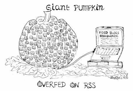 Overfed on RSS ~ Drawing by Indira Singari, Nov 3,07